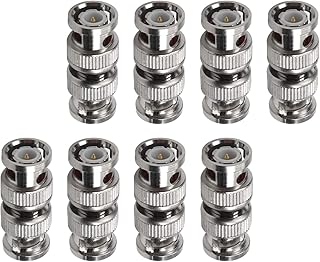 Bettomshin 10Pcs BNC Male to BNC Male RF Coaxial Adapter Connector for Antennas Wireless LAN Devices Zinc Alloy Straight