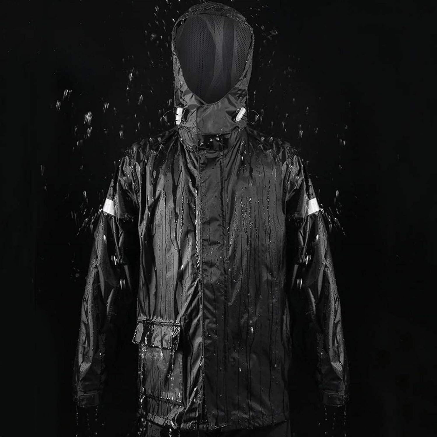 Męski i damski zestaw Mackintosh Męski zestaw rowerowy Mackintosh Outdoor Mackintosh Poncho Shell z taśmą odblaskową Ultralekki i łatwy do spakowania(XL)