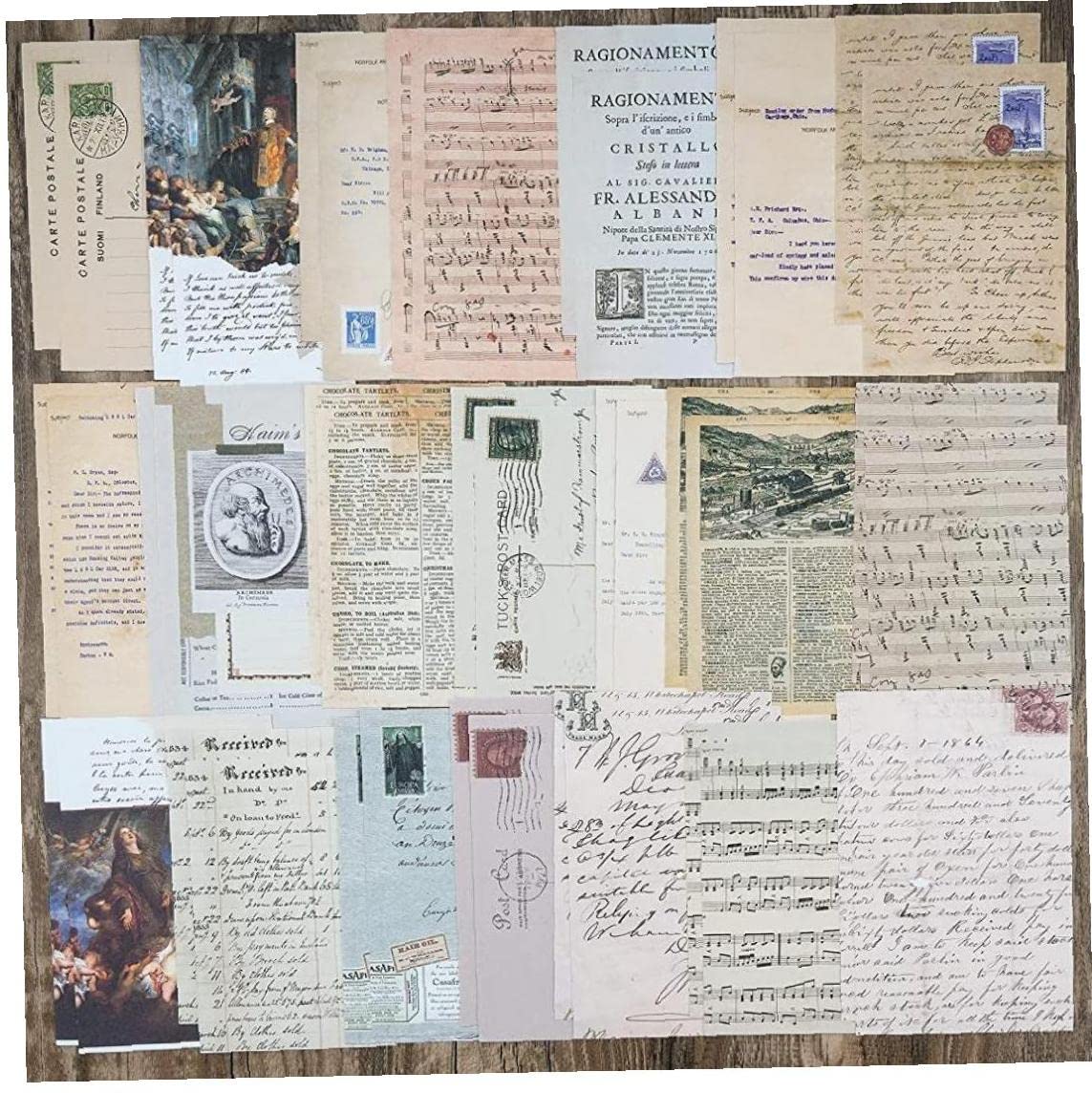 Amazon.co.jp: スクラップブック ペーパー 画家 ヴィンテージ 日記