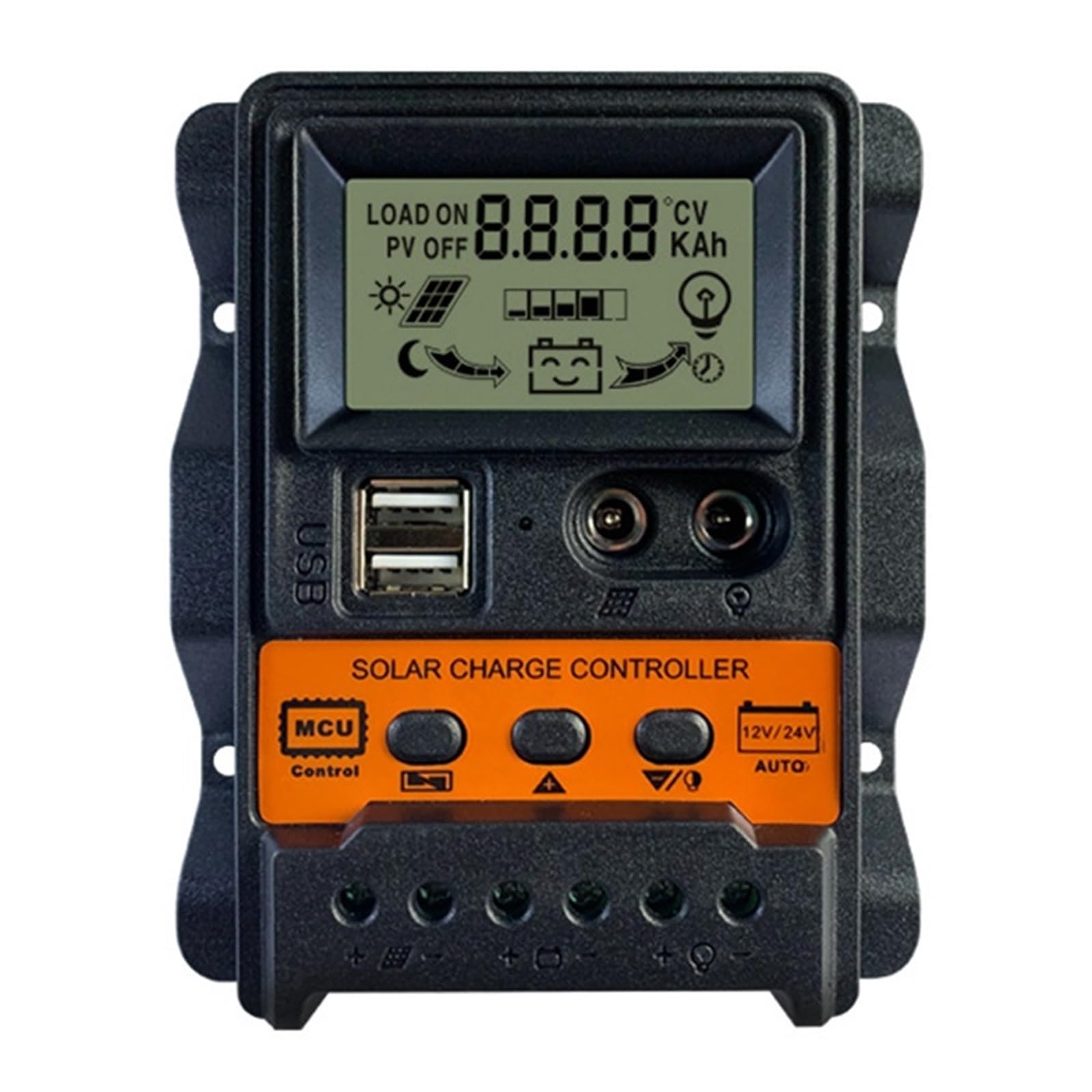 Regolatore Di Carica Solare LCD Del Pannello 12V 24V Display Della Batteria Corrente Scarica Con Memoria Spegnimento(30A)