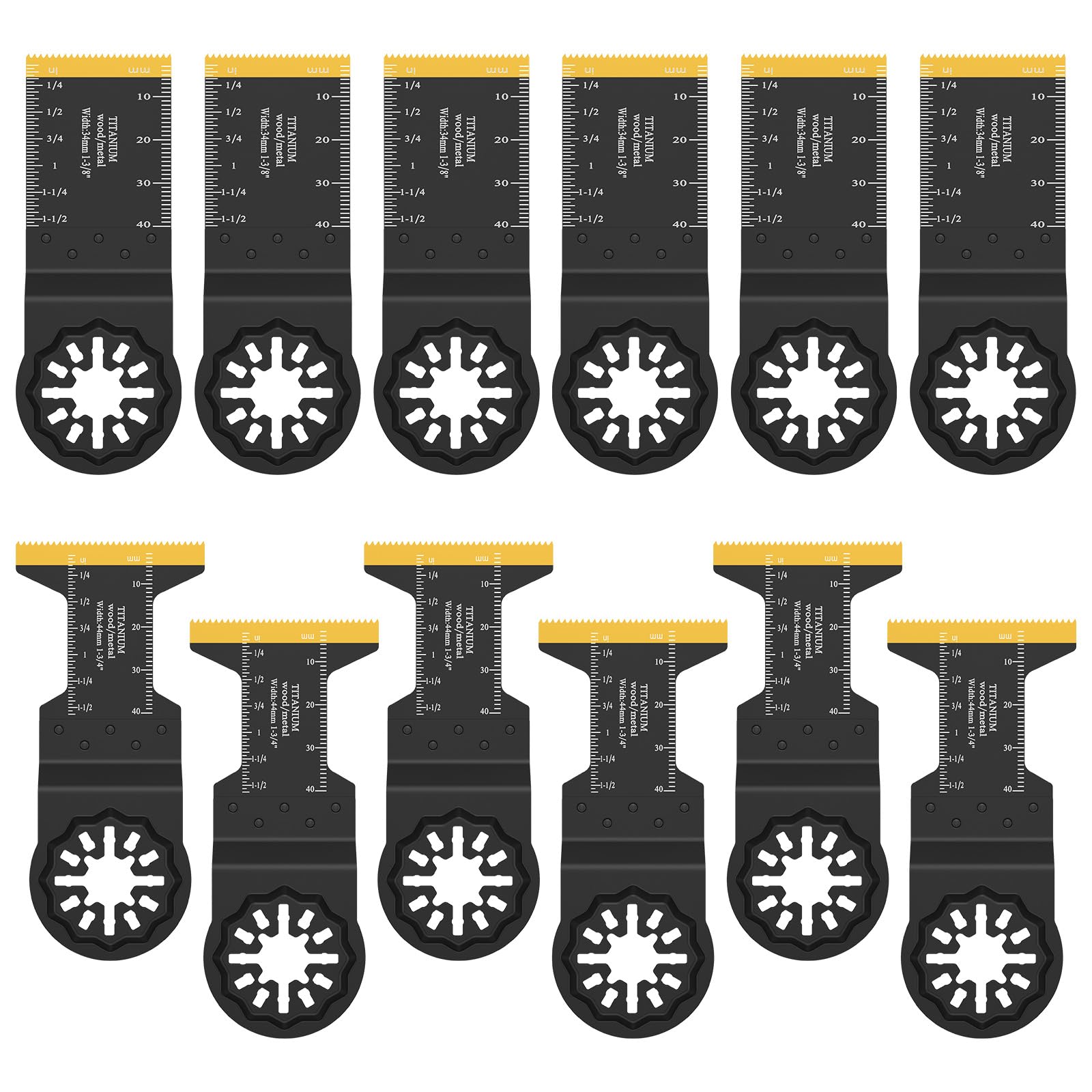 Starlock Multitool Blades,10Pcs Oscillating Saw Blades,Wood Metal Multi Tool Blade Set,Oscillating Multitool Blades Kit Compatible with Bosch,Makita,Hitachi Oscillating Multi Tool Accessories