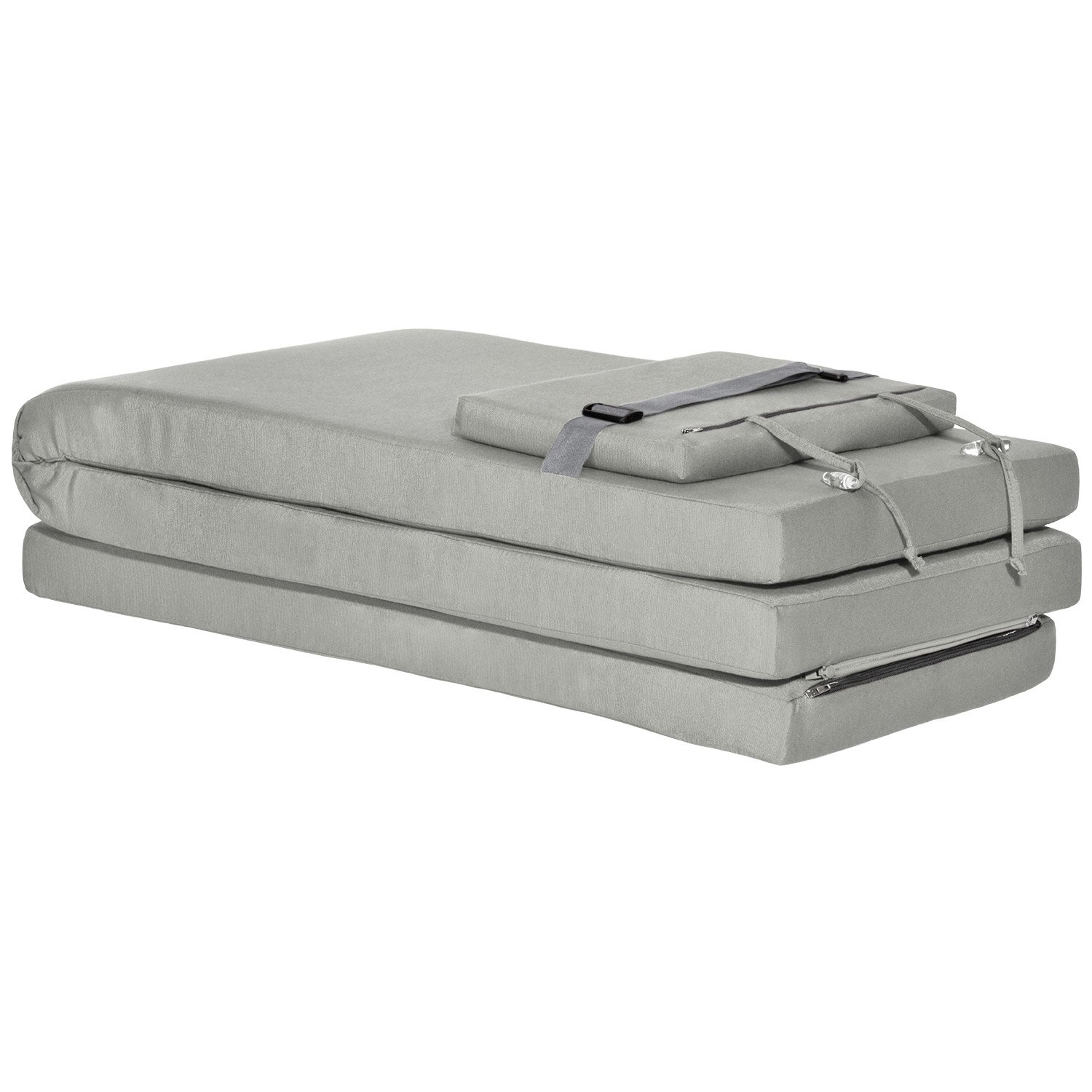 Beautissu 2x Cuscino per Sdraio da Esterno 175x45x5 cm LoftLux DC – Cuscini Imbottito da Giardino o Mare sfoderabile per Sedie Poltrone Giardino – Grigio Chiaro