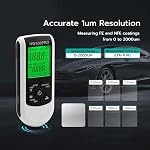 Mcbazel Paint Thickness Gauge Meter,1μm Precision Coating Detector for Automotive Paint&Metal Plating,Dual-Probe Auto-Sensing,0-2000μm Range,±3% Accuracy,Portable Car Paint Tester with Calibration