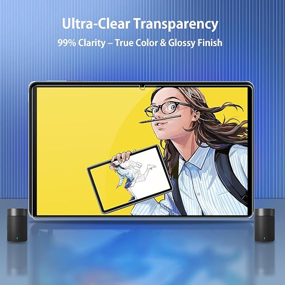 [2-Pack] Screen Protector for Wacom MovinkPad 11 11.45inch 2025 Tablet, 9H Hardness, Anti-Scratch, Bubble-Free, HD Clarity, Easy Installation, Tempered Glass