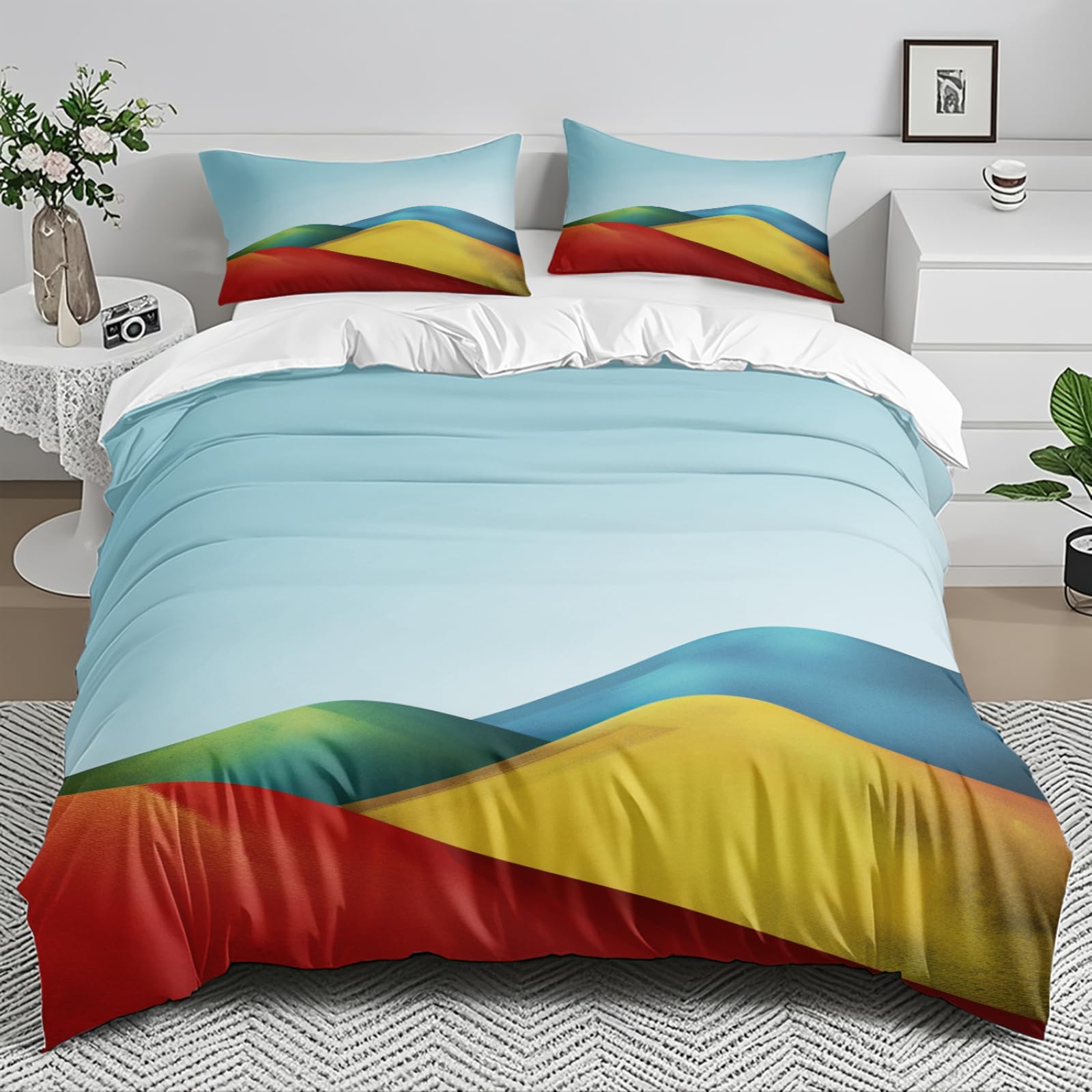 Parure de lit 220x240 adulte tricolore pour créer un cocon de douceur chaleureux