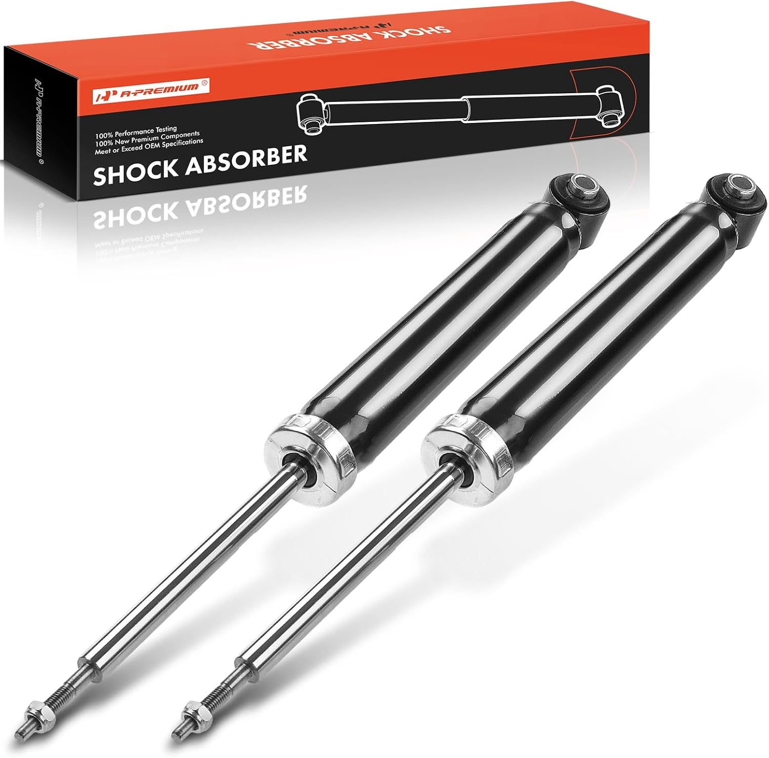 A-Premium Rear Pair (2) Shock Absorber Compatible with Volvo V70 2008-2010 L6 3.2L, XC70 2008-2016, Driver and Passenger Side