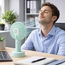 Oblivion Mini Fan 1 Pc – Portable Handheld with Battery Included – Rechargeable Personal Cooling Fan for Summer, Lightweight Electric Hand Fan for Face, Office, Home & Travel Use with Strong Airflow gallery image