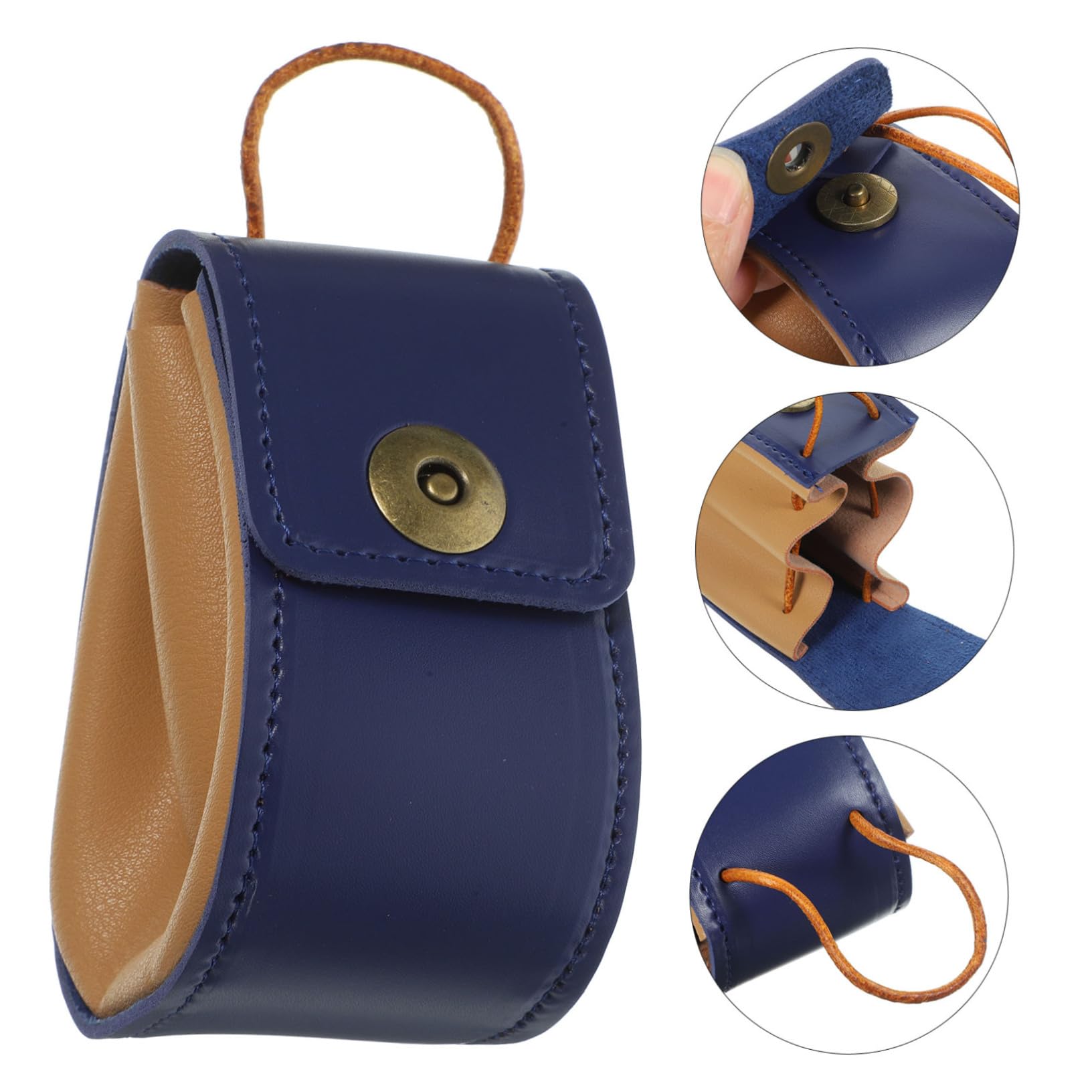 TOPBATHY 5 Pièces de Rangement Bleu de Rangement de Jouets dés Portable dés Jeu Pochette Rangement Pochette de Rangement à dés résistant à l'usure étui à dés Cuir Blue