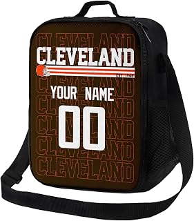 ANTKING Cleveland Lunch Bag Custom Name and Number Lunch Box for Boys Youth Men Gifts
