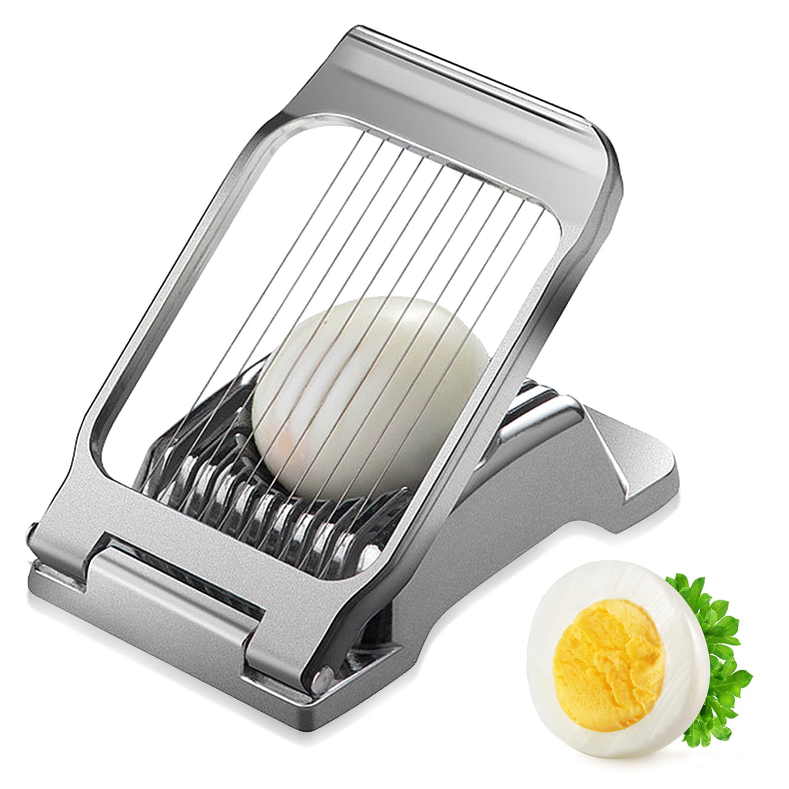 Egg Slicer, Aluminium Alloy Wire Egg Slicer, Cut Boiled Eggs Cleanly and Evenly