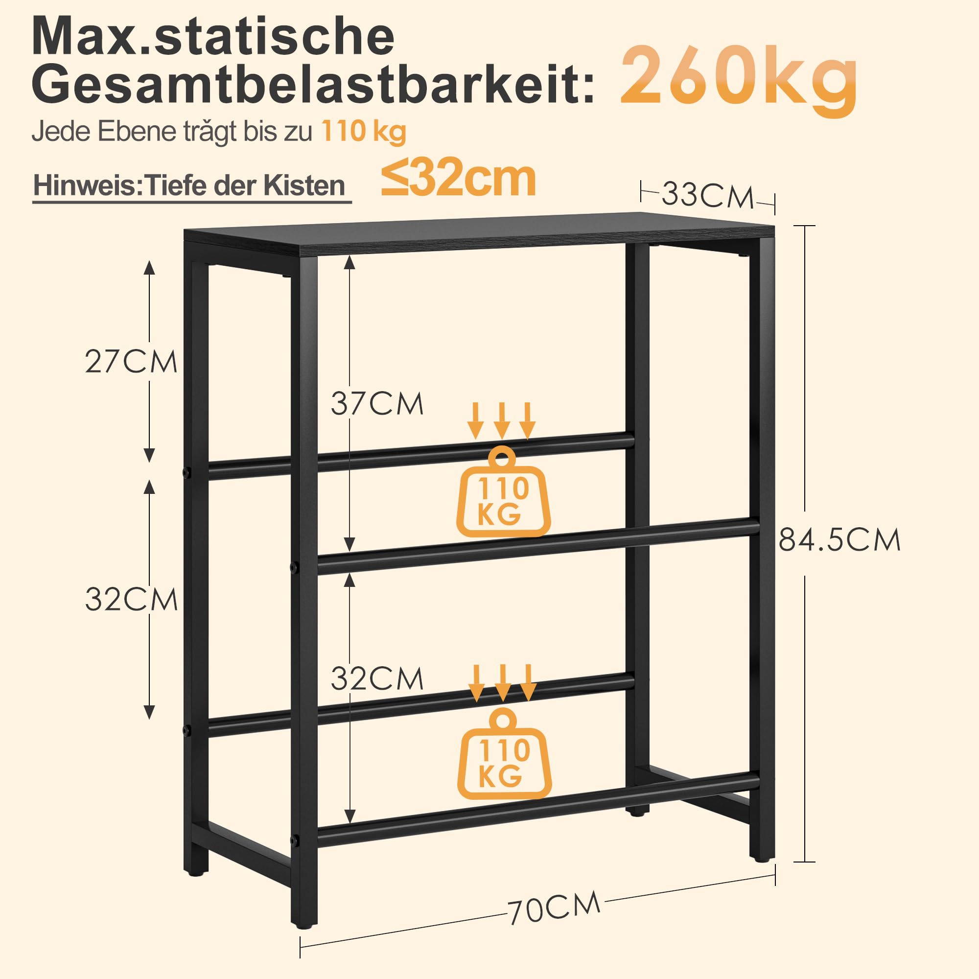 LifeStages - Krattenrek - Drankrattenrek Smal - Drankrek voor 3 Dozen met Industriële
