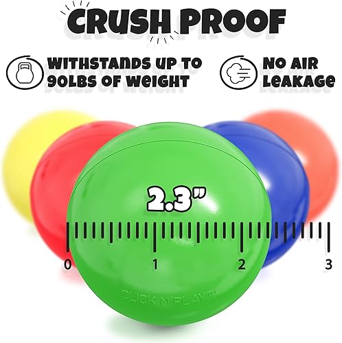 Miniatura 4 de Click N Play Phthalate Free BPA Free Crush Proof Plastic Ball Pit Balls in Reusable and Durable Storage Mesh Bag with Zipper