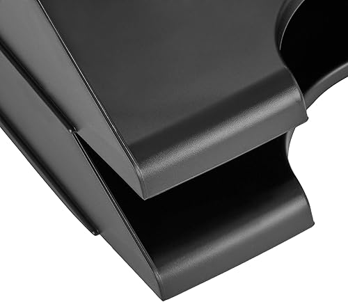 Miniatura 3 de Amazon Basics Bandeja rectangular apilable para cartas de oficina, organizador de escritorio para almacenamiento de papel y documentos, color negro,
