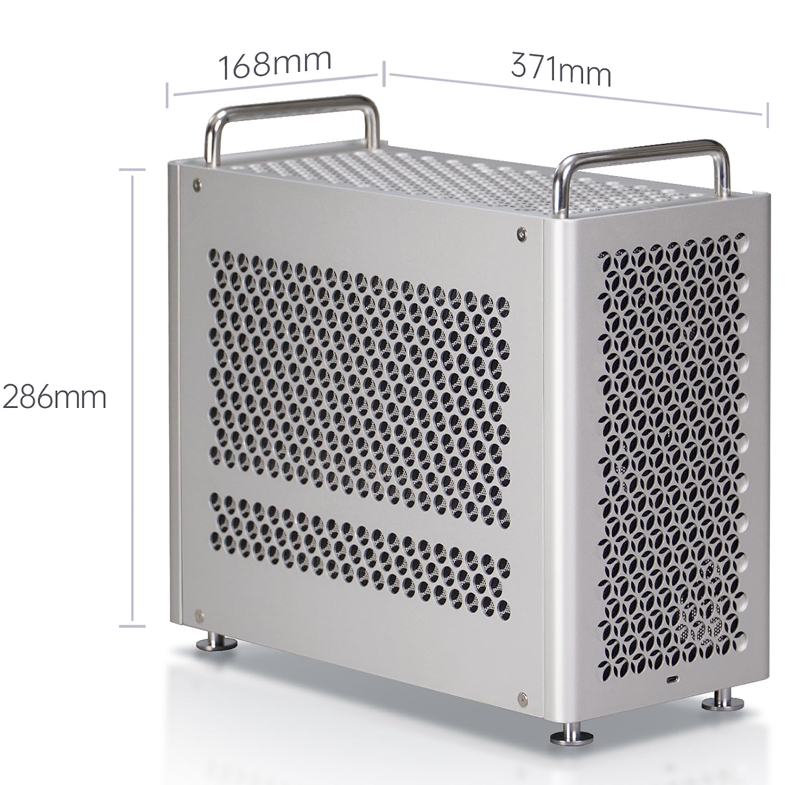 Custodia MATX, Micro ATX Case B2Pro, completamente in alluminio MATX per computer MATX/ATX/SFX alimentatore e raffreddamento 240