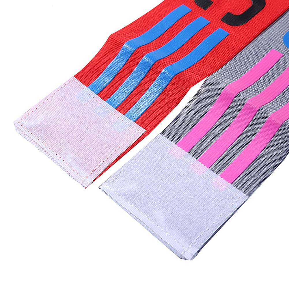 4 Fasce Da Capitano Per Calcio - Regolabili Con Velcro, Per Bambini E Adulti, Multicolore - Foto 5