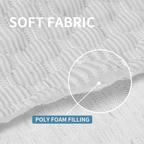 Miniatura 4 de Easy-Going Funda de cojín de fibra de hielo para sofá biplaza, protector elástico de muebles para niños, mascotas (cojín de sofá biplaza, gris)