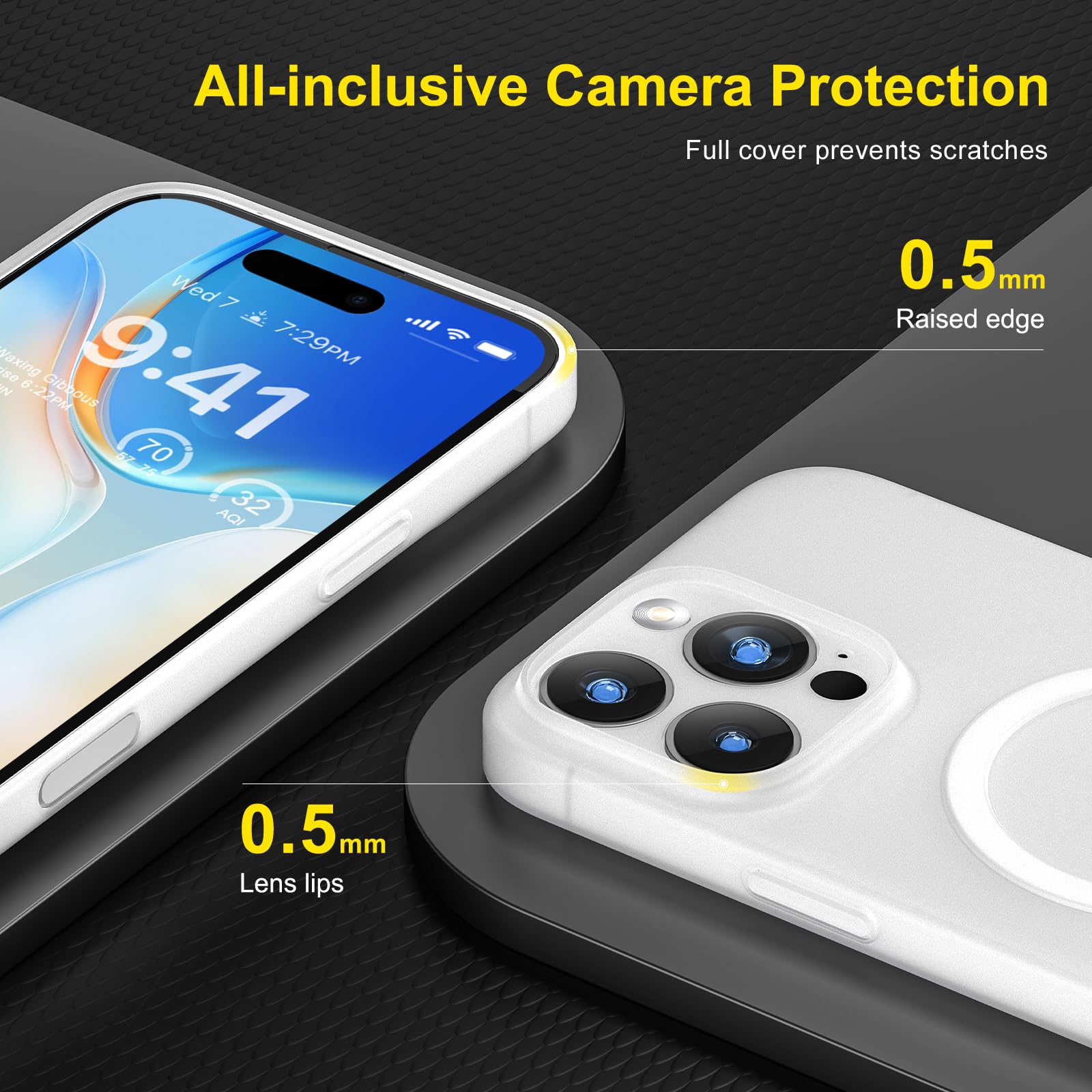memumi Magnetic Case for iPhone 16 Pro Max, 0.3mm Ultra Slim Case for iPhone 16 Pro Max - Image 4