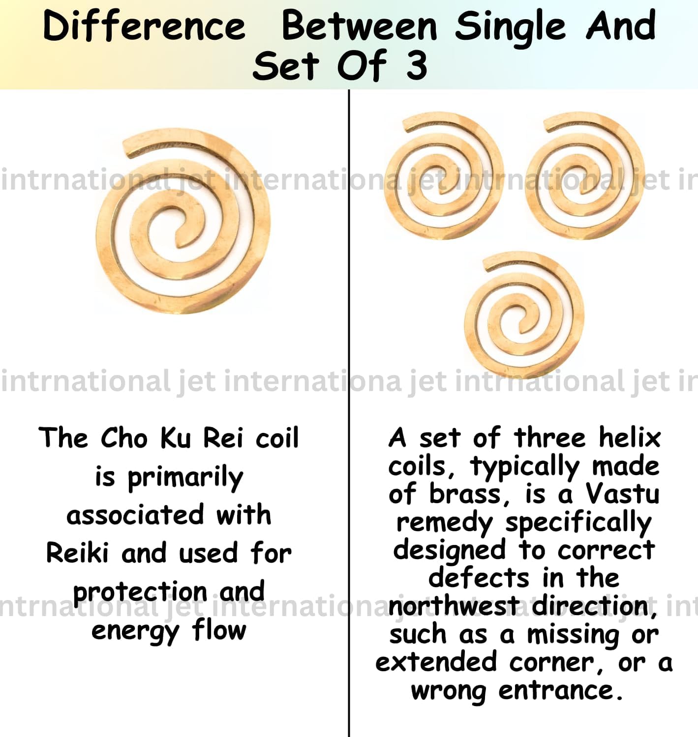 Prajet Energized Vastu Helix Set di 3 Energized Vastu Bilanciamento Helix Home Office Attivare Bilanciamento d'angolo porta armonia e pace Vastu Remedies. (North West Helix)