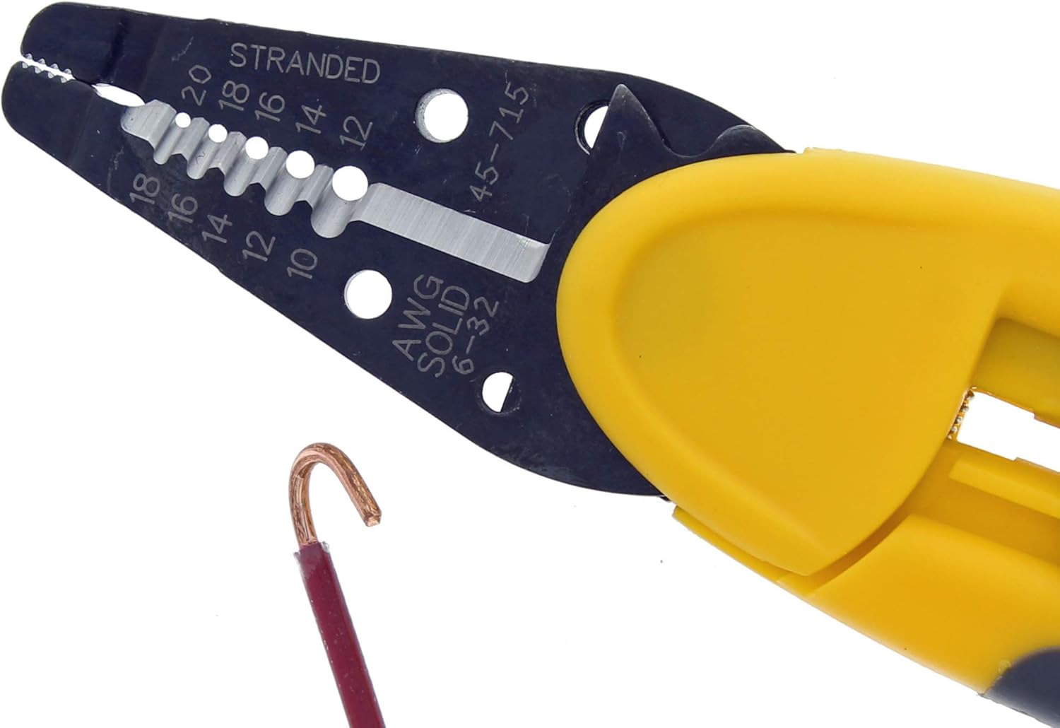 IDEAL Electrical 45-715 Kinetic Reflex T-Stripper - 10-18 AWG Solid, 12-20 AWG Stranded, Wire Stripper w/ Thumb Rest, Plier Nose, Slide Lock, Textured Grips