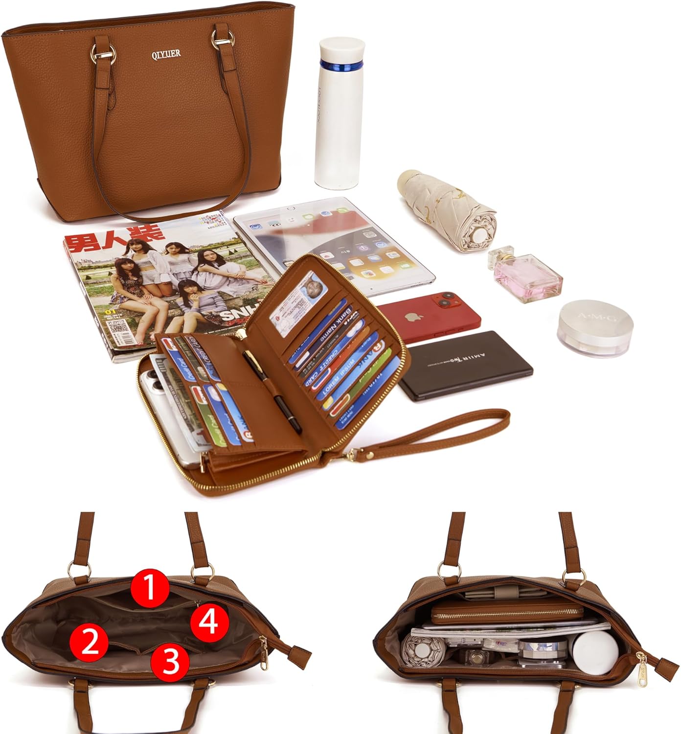 Purses And Wallets Set For Women Work Tote Satchel Handbags Shoulder Bag Top Handle Totes Purse With Matching Wallet