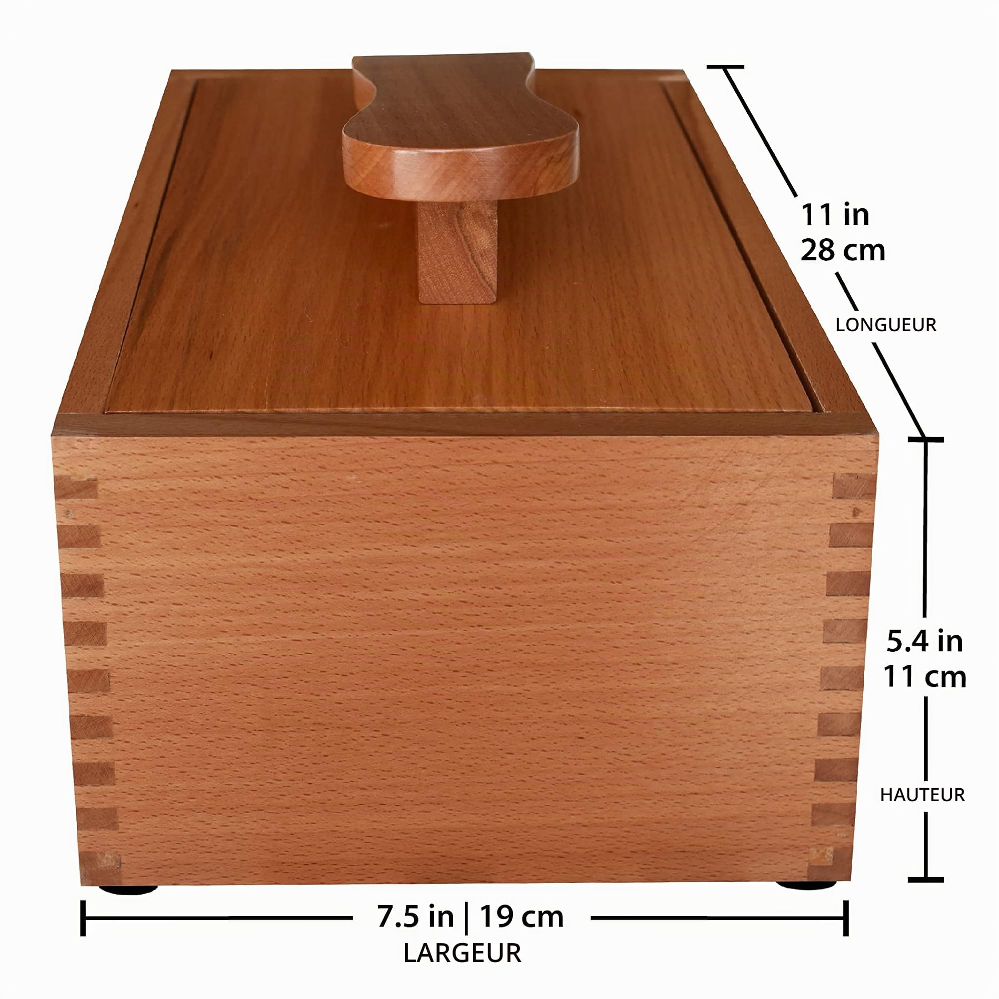 FootMatters Shoe Shine Valet Box - Hardwood Boot & Shoe Care