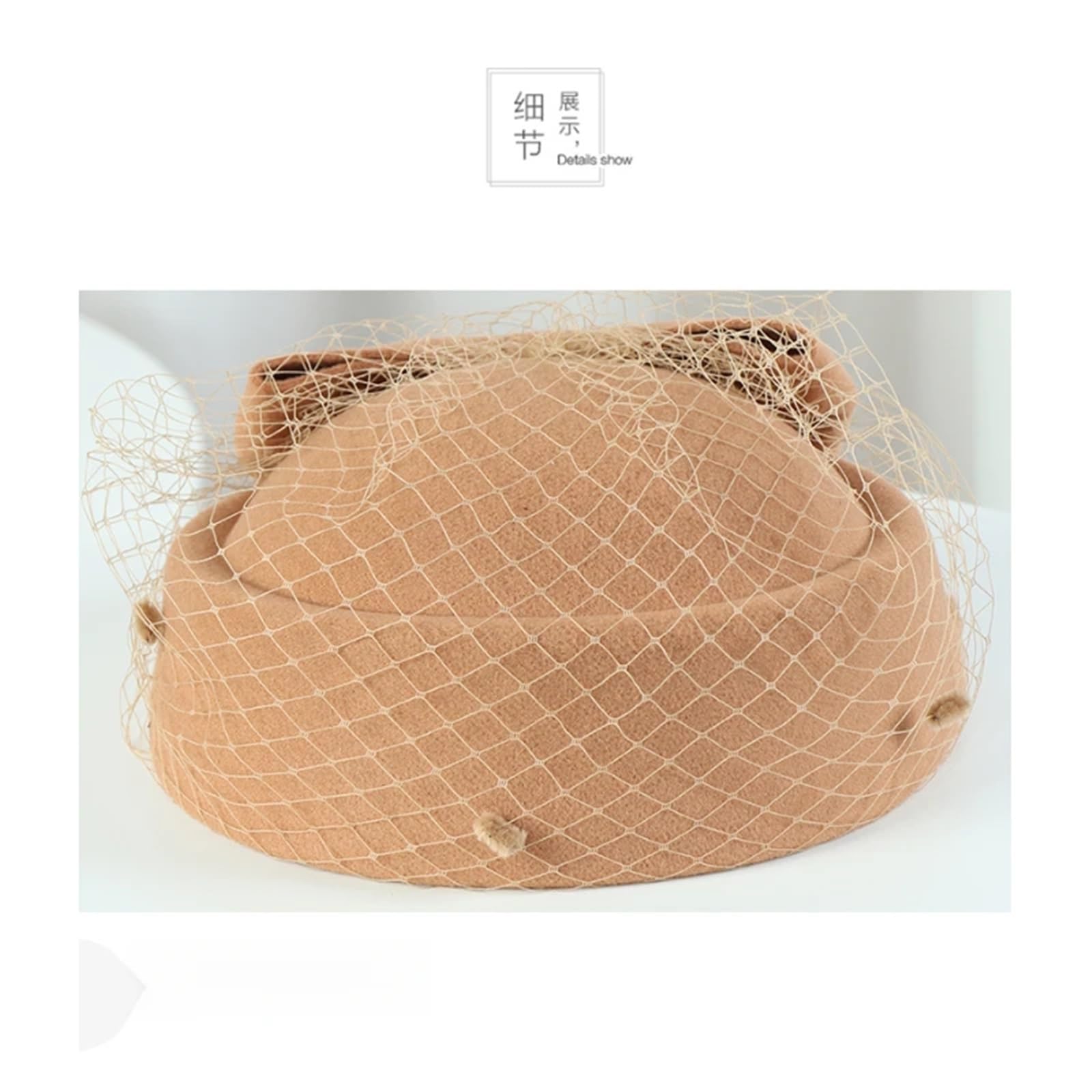 Cappello Cloche Invernale da Donna Elegante Fedora in Lana Per Viaggi E Campeggio