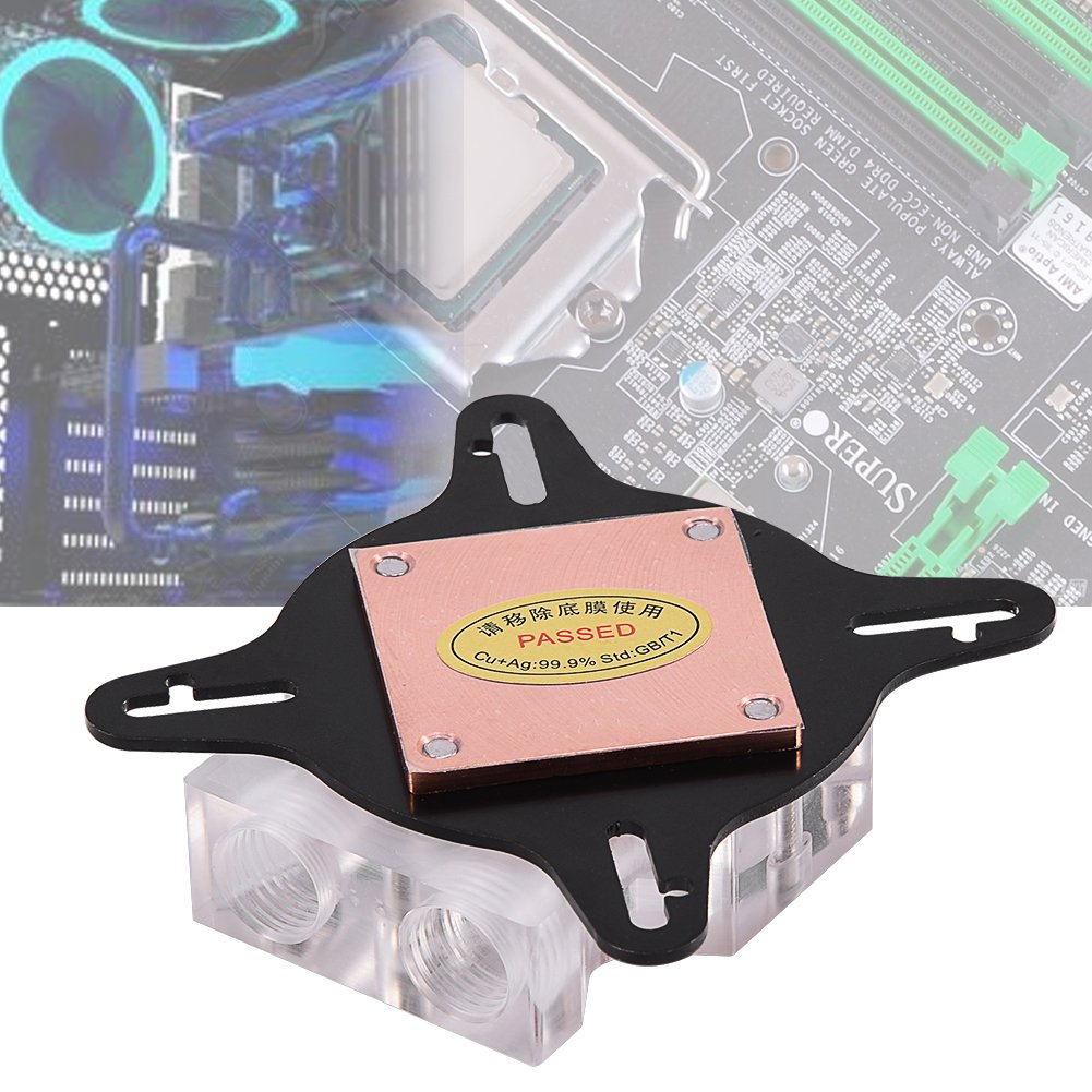 Annadue Blocco di Raffreddamento ad Acqua GPU, Dispositivo di Raffreddamento a Liquido per PC Waterblock, Base in Rame ad Alte Prestazioni 40MM con Tecnologia antiossidazione.