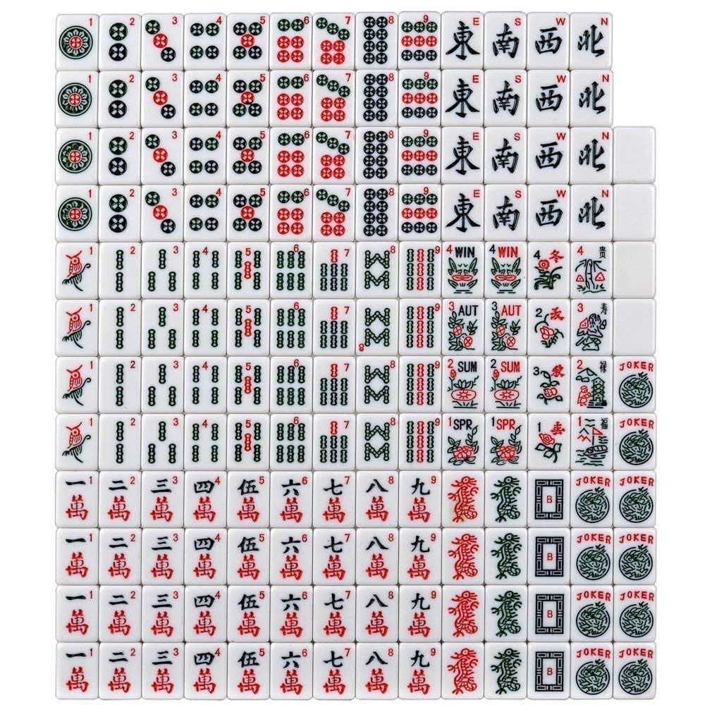 166 płytek amerykański mahjong zestaw miękka torba 4 wszystko w jednym kolorze, stojaki na pchacze, łatwe przenoszenie, szare