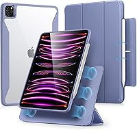 Vista 10 de ESR Funda para iPad Pro 12.9, Funda Folio para iPad 12.9 Pro (2022/2021, 6.ª/5.ª generación) con soporte para lápiz, cubierta magnética desmontable