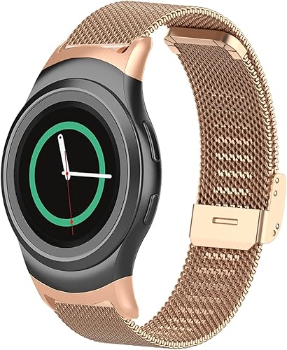 Miniatura 8 de Correa de metal compatible con Samsung Gear S2 malla tejida de acero inoxidable correa de repuesto para Gear S2 Sport Smart Watch SM-R720R730, no