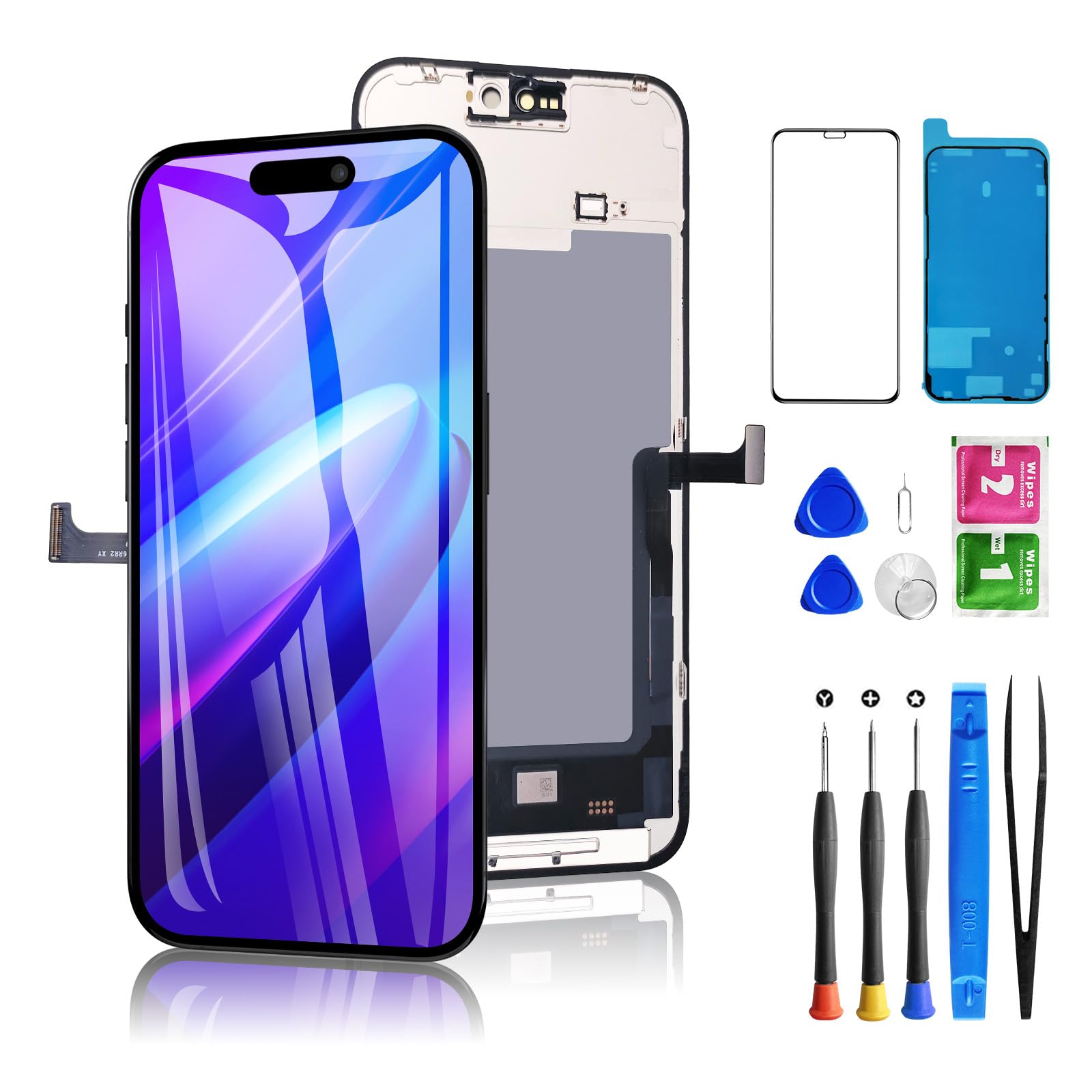 for iPhone 15 Pro Max Screen Replacement with Complete Repair kit