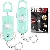 Vista 8 de Llavero de alarma de seguridad personal para mujeres, 2 unidades, sirena fuerte de 130 dB con luz estroboscópica SOS, linterna, altavoces dobles