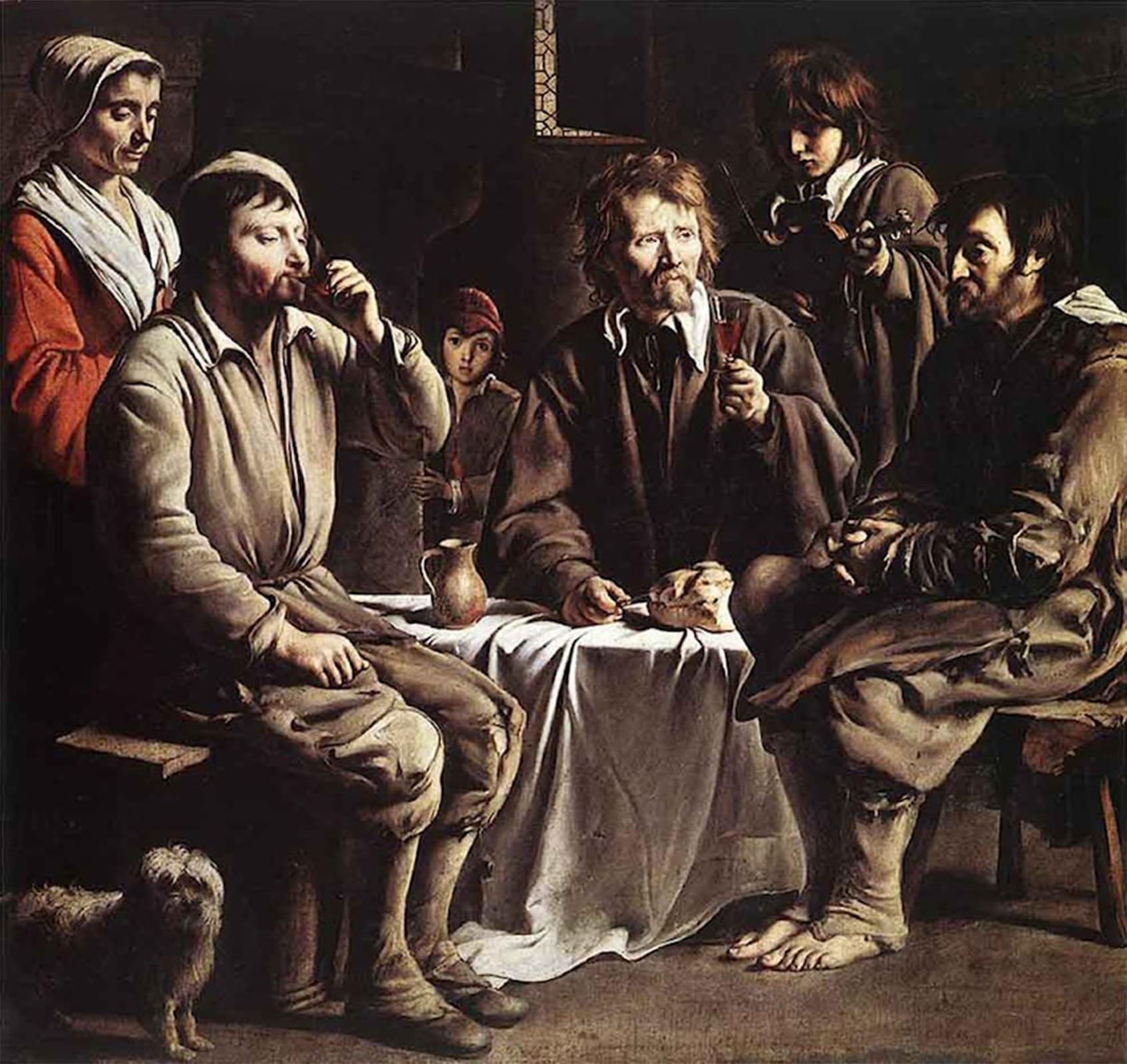 POSTERIIk Famous Print Pop Art Wall Art Graffiti the Peasant Meal by Louis Le Nain Art Prints for Home Decor 60x90cm