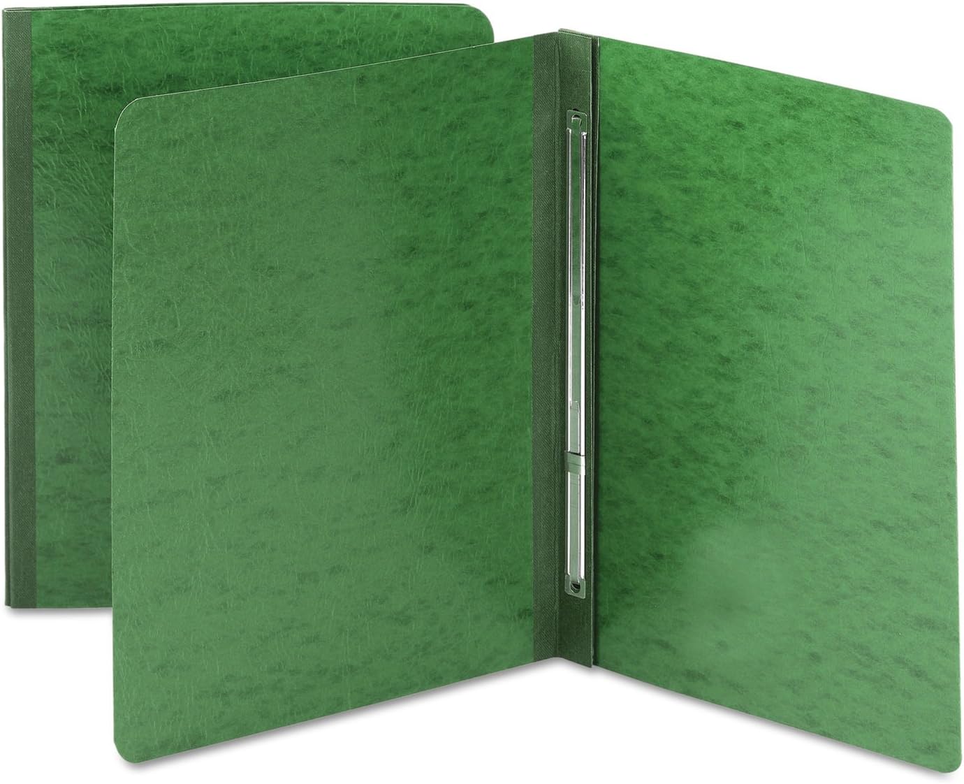 Smead Prong Fastener Premium Pressboard Report Cover, Two-Piece Prong Fastener, 3 Capacity, 8.5 X 11, Green/Green