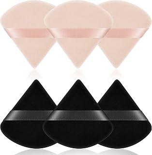AUAUY 6 Pieces Triangle Makeup Powder Puff, Face Sponge Powder Puff, Washable Reusa…