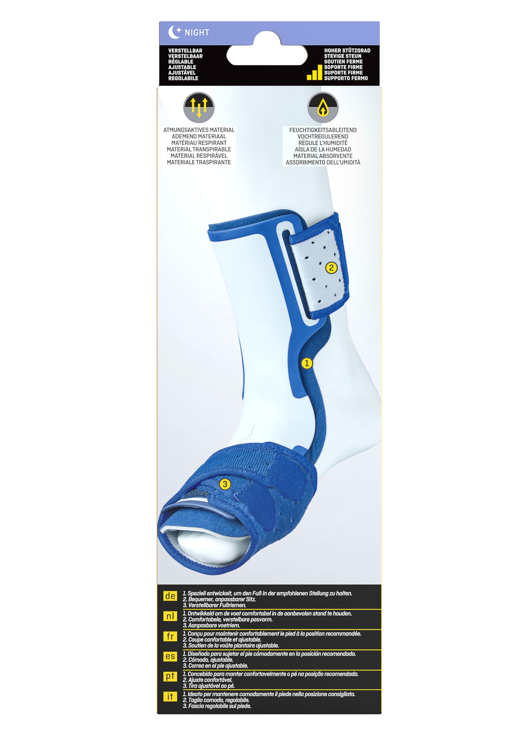 Futuro Soporte Nocturno para Fascitis Plantar, Ajustable, Estabiliza el Pie de Forma Cómoda y Segura durante la Noche