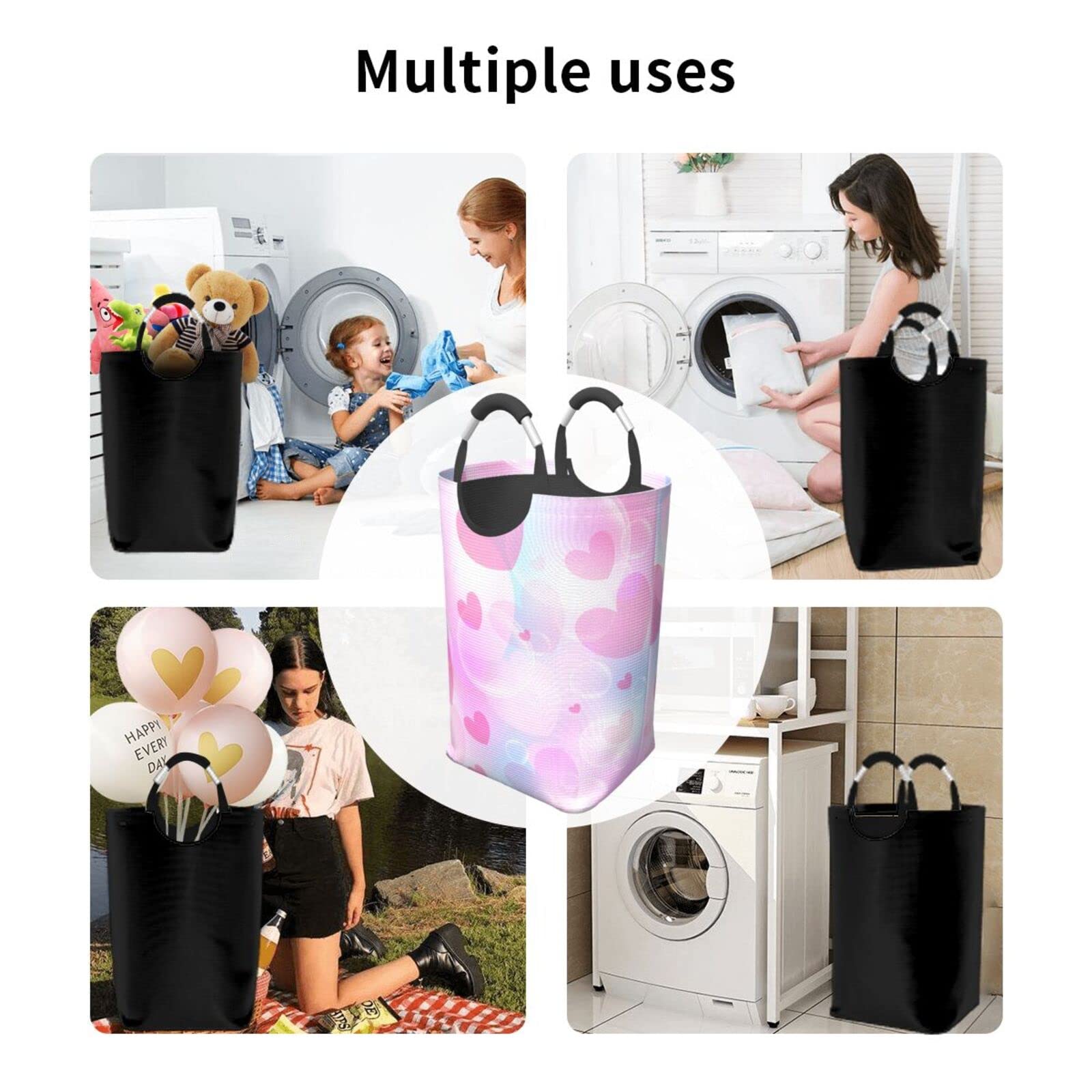 Cesta portabiancheria con motivo mimetico rosa mimetico, cesto portabiancheria pieghevole, cesto per vestiti, cesto per la cameretta dei bambini, per casa, ufficio, dormitorio