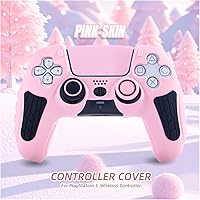 Vista 10 de ECHZOVE Funda de silicona para controlador PS5 (azul) – Cubierta de controlador de PS5 duradera y antideslizante con accesorios personalizables