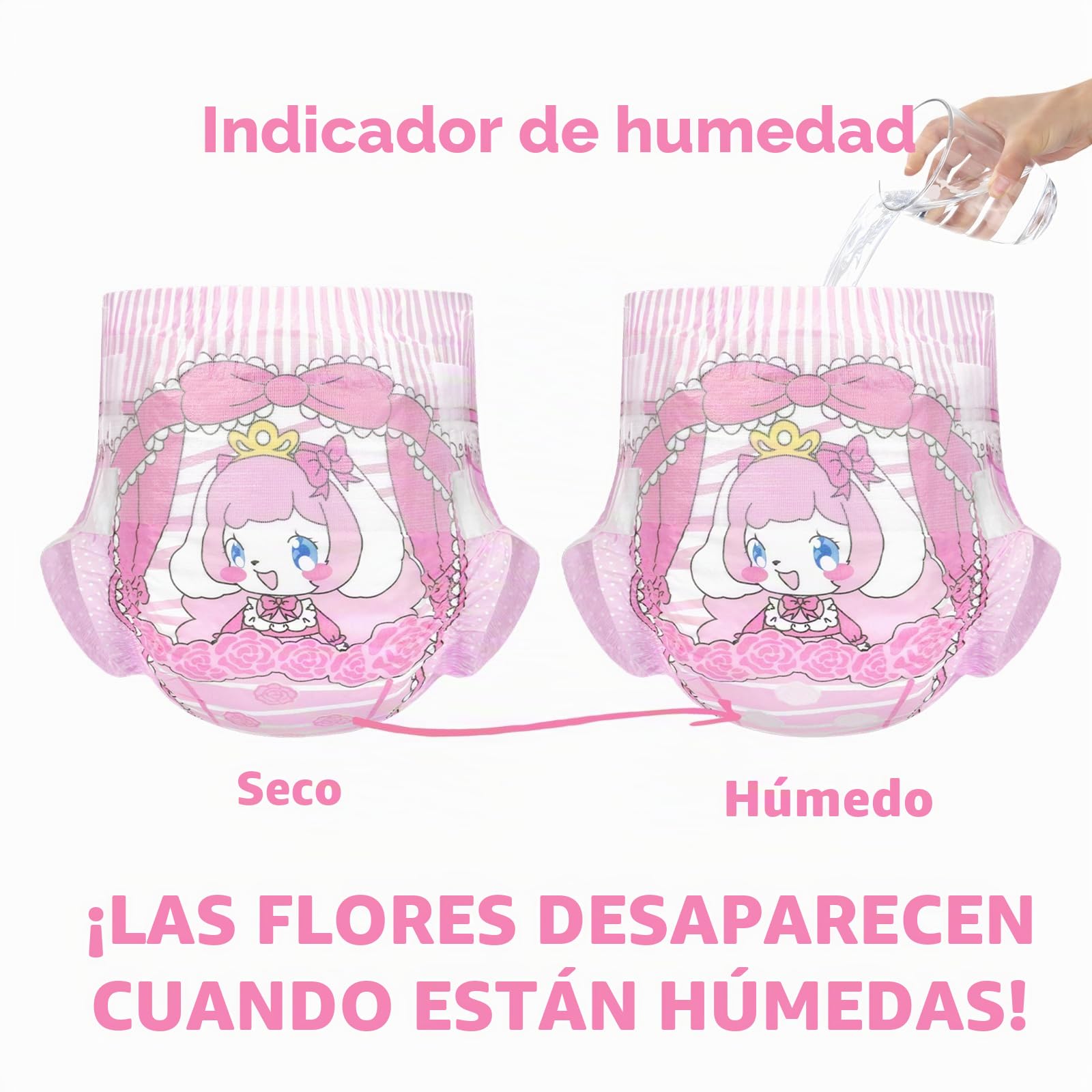 LittleForBig Little Beauty (M) - Pañal de tela con cierre de ajustable para adultos, 5500-5800 ml, 2 unidades