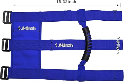 Miniatura 6 de 4Manijas de agarre para Jeep Wrangler YJ TJ JK JKU, Sports Sahara, Freedom, Rubicon X y Unlimited X 24Barra de deslizante de puerta 1995a2016, de