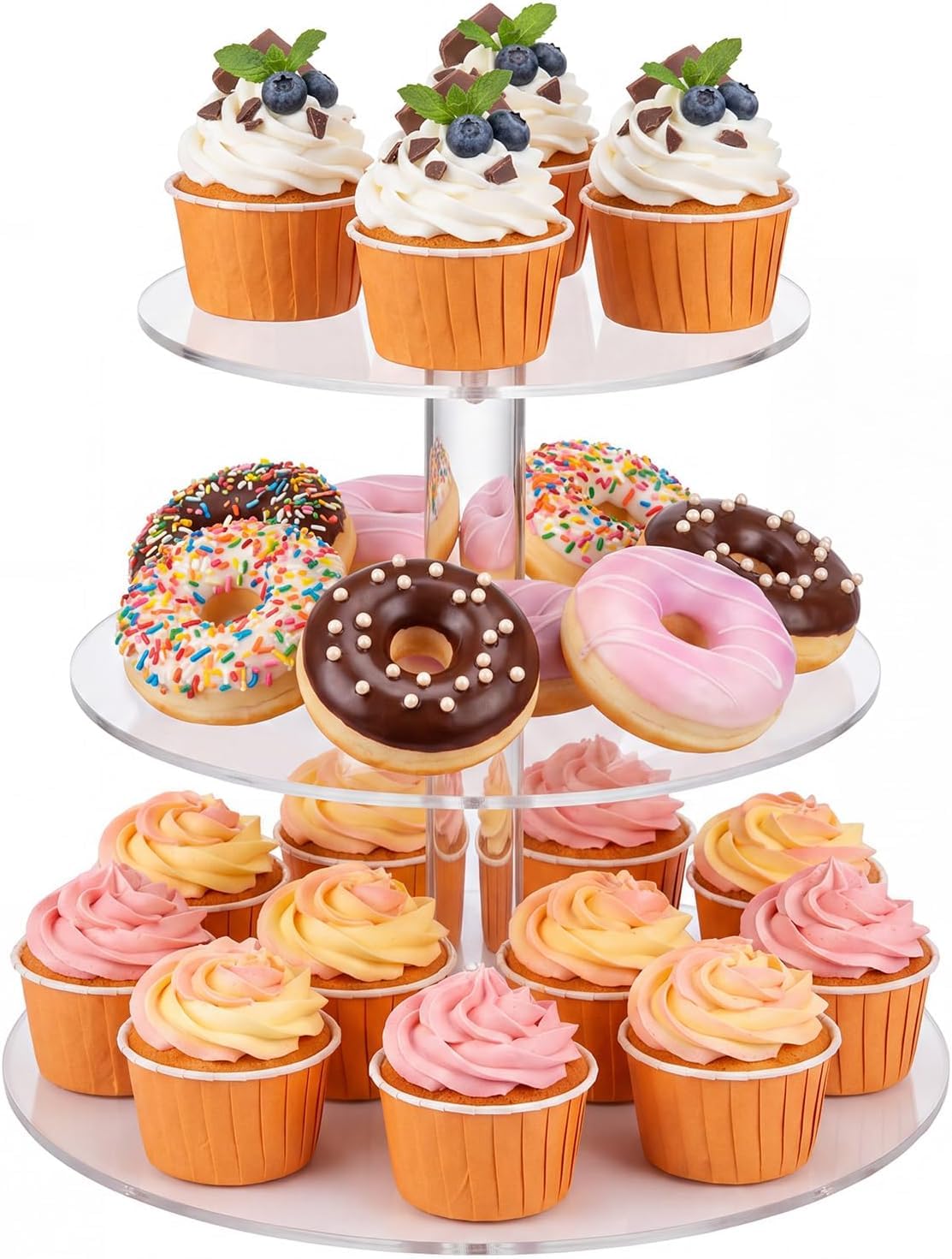 présentoir à gâteau 3 étages rond