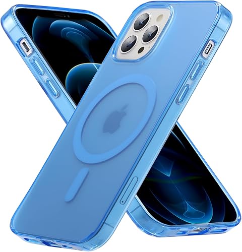 Funda magnética para iPhone 12 Pro Max, probada en caídas de grado militar compatible con MagSafe Funda protectora delgada, funda mate a prueba de