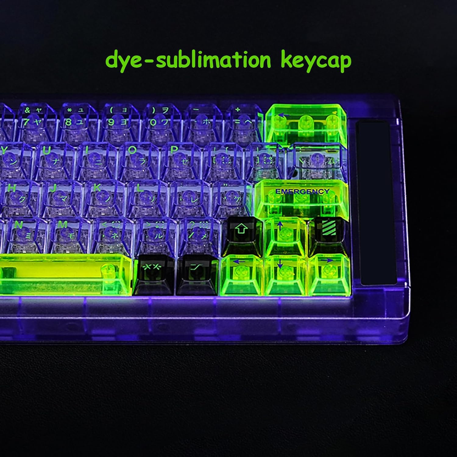 JOMKIZ 173 Keys Crystal Transparent Keycap Set,Custom Cherry Profile Backlit Keycap,for Cherry Gateron MX Switches Mechanical Keyboards(Transparent)
