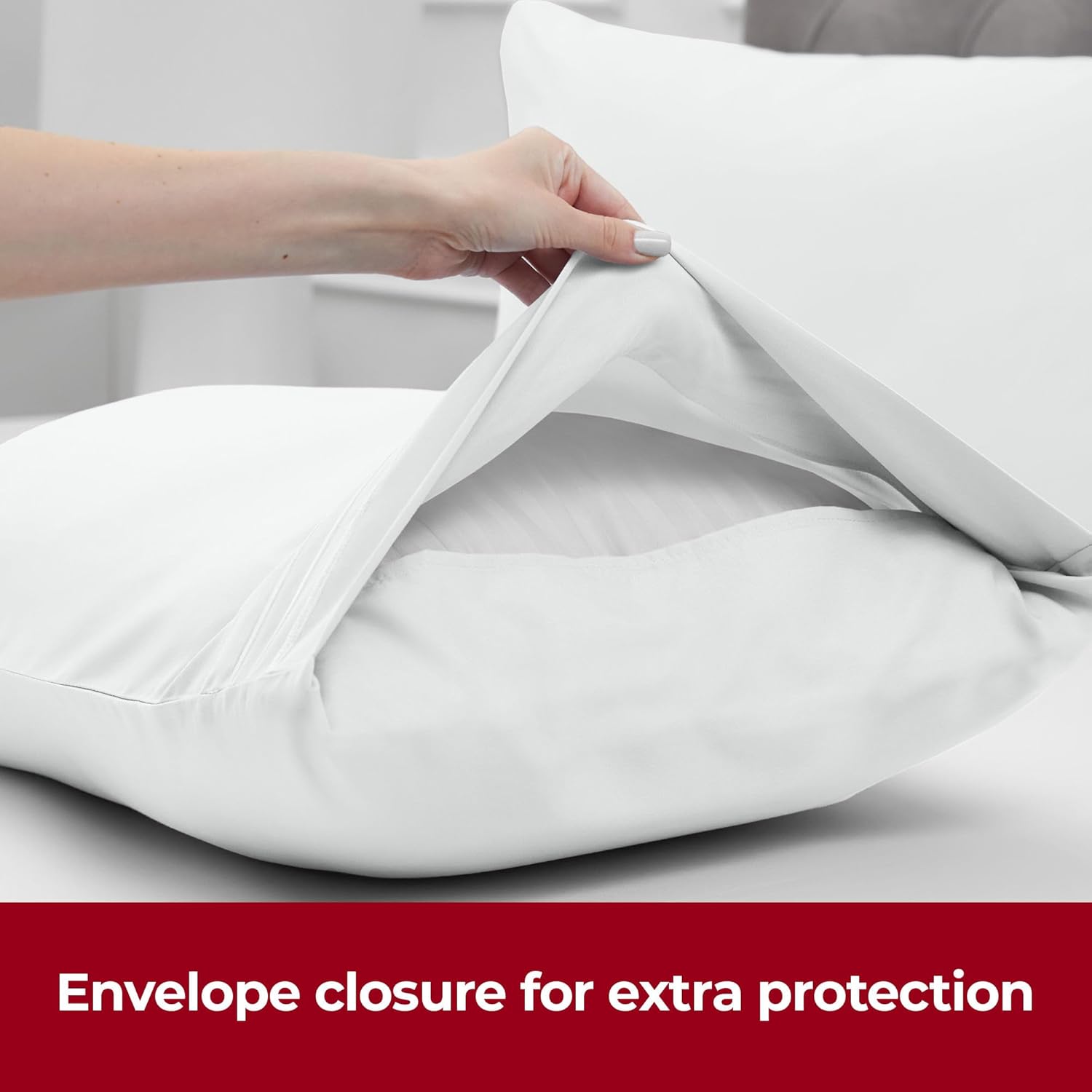 Mellanni Pillow Cases - Luxury, Extra Soft, Cooling Pillow Covers - 12 PC Iconic Collection Pillowcases - Envelope Closure(Standard/Queen 20" x 30", White)