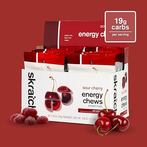 Miniatura 30 de Skratch Labs Energy Chews | Gomitas para correr, ciclismo y rendimiento deportivo | Alternativa de gel | Uva (paquete de 10) | Sin gluten, vegano