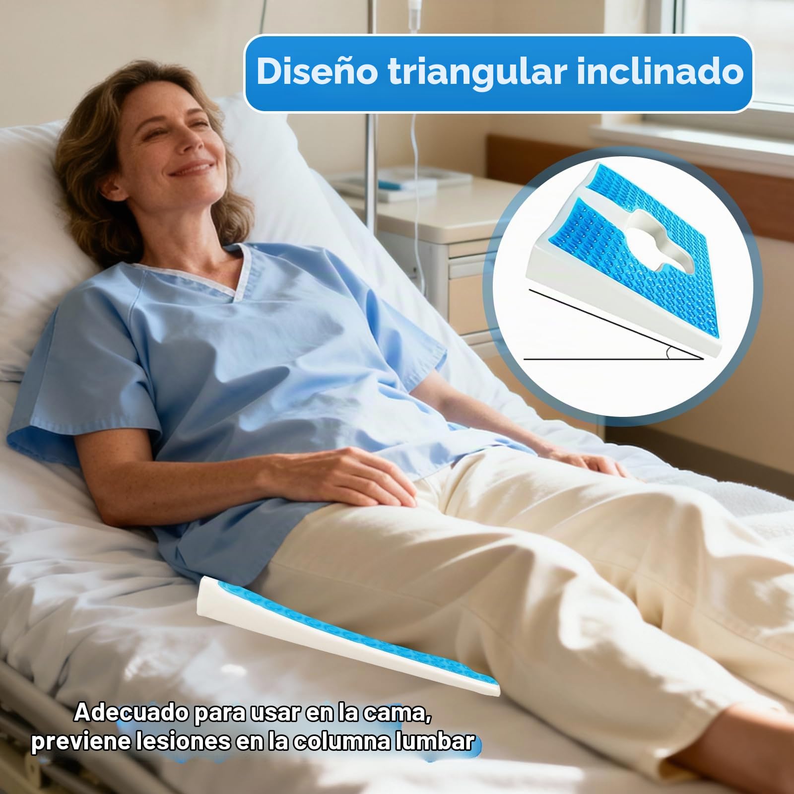 Cojines Antiescaras, Prevención Y Tratamiento de Úlceras por Presión En Coxis-Silla de Rueda, Cojín Antidecúbito para Ancianos Postrados, Apertura En Forma de T