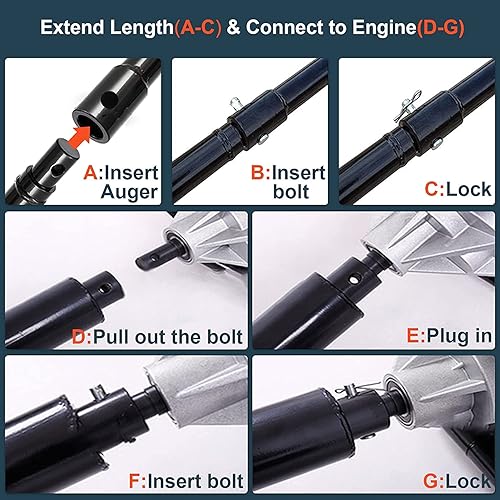 Miniatura 3 de TCBWFY Paquete de 3 brocas de extensión de taladro (8 pulgadas, 12 pulgadas, 20 pulgadas de longitud), juego de extensión de taladro de hielo para