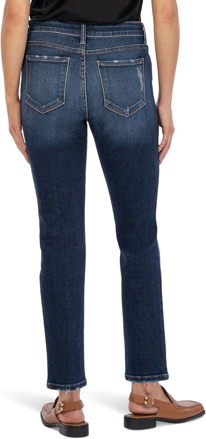 KUT from The Kloth Womens Reese High Rise Fab Ab Ankle Straight Long Inseam Regular Hem - Image 2