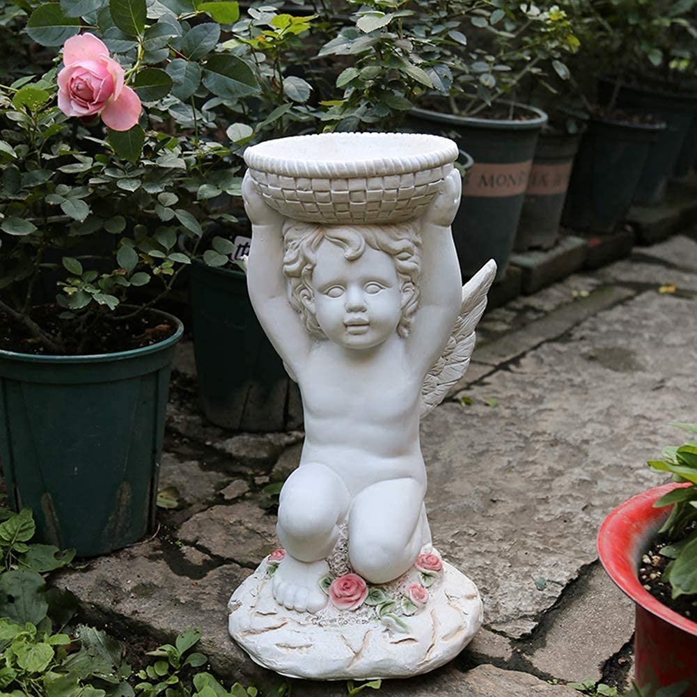 Ozdoby ogrodowe Dekoracja ogrodowa na zewnątrz Posąg anioła Retro Żywica Mały anioł Kolekcja rzeźb Ozdoby do ogrodu domowego Rzeźba na zewnątrz Bajkowe ozdoby ogrodowe