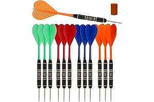Professional Steel Tip Darts Set: For Bar, Family Game Room or Man Cave